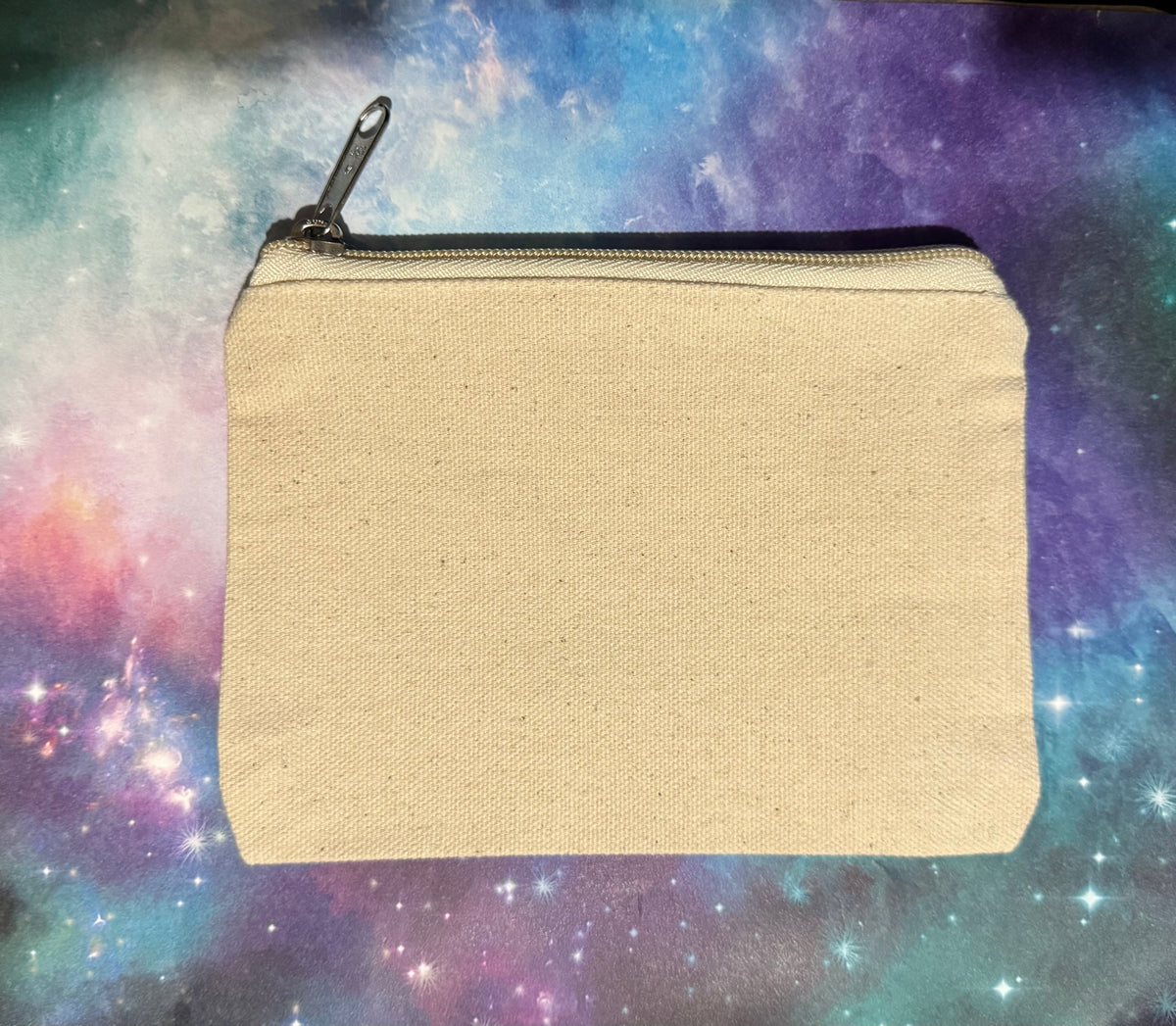 Canvas Zippered Pouch _ Khaki