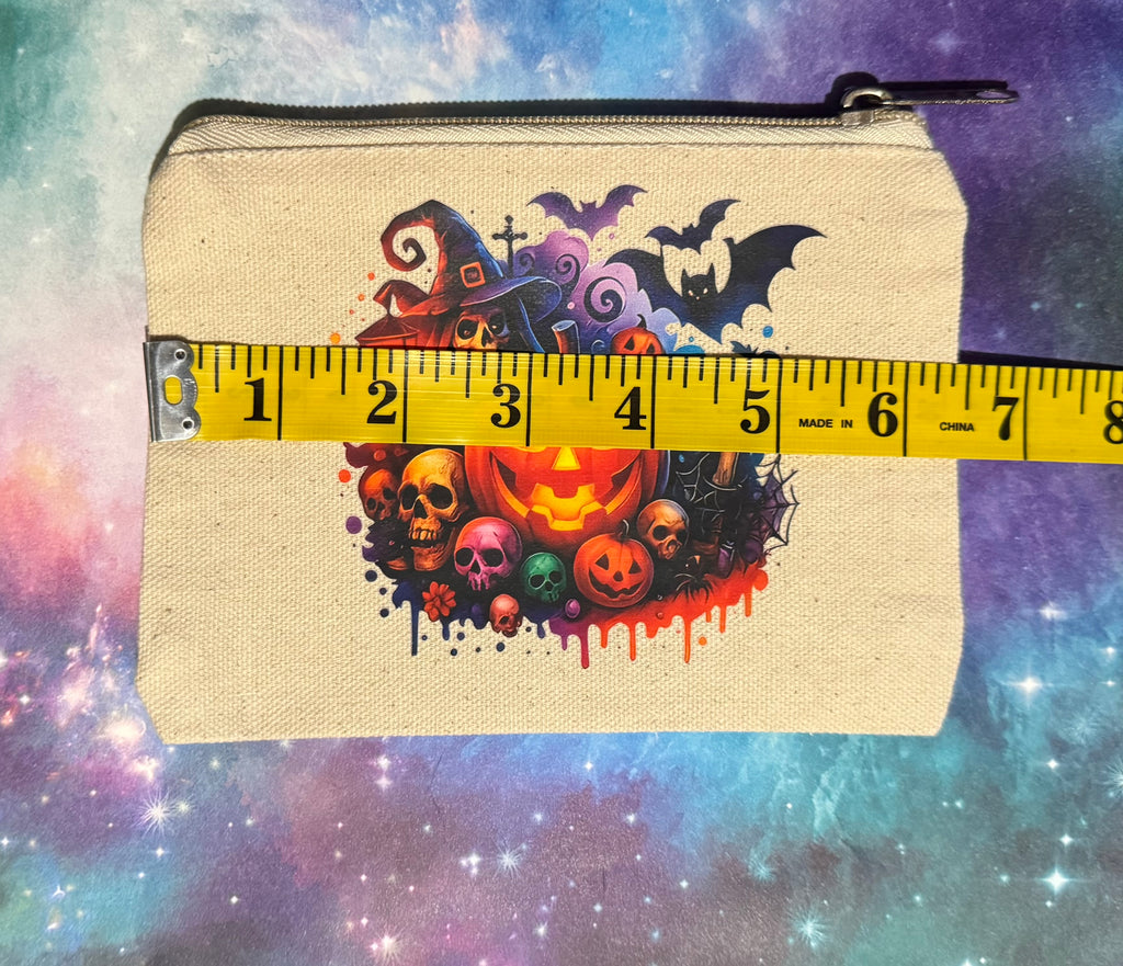 Canvas Zippered Pouch _ Khaki
