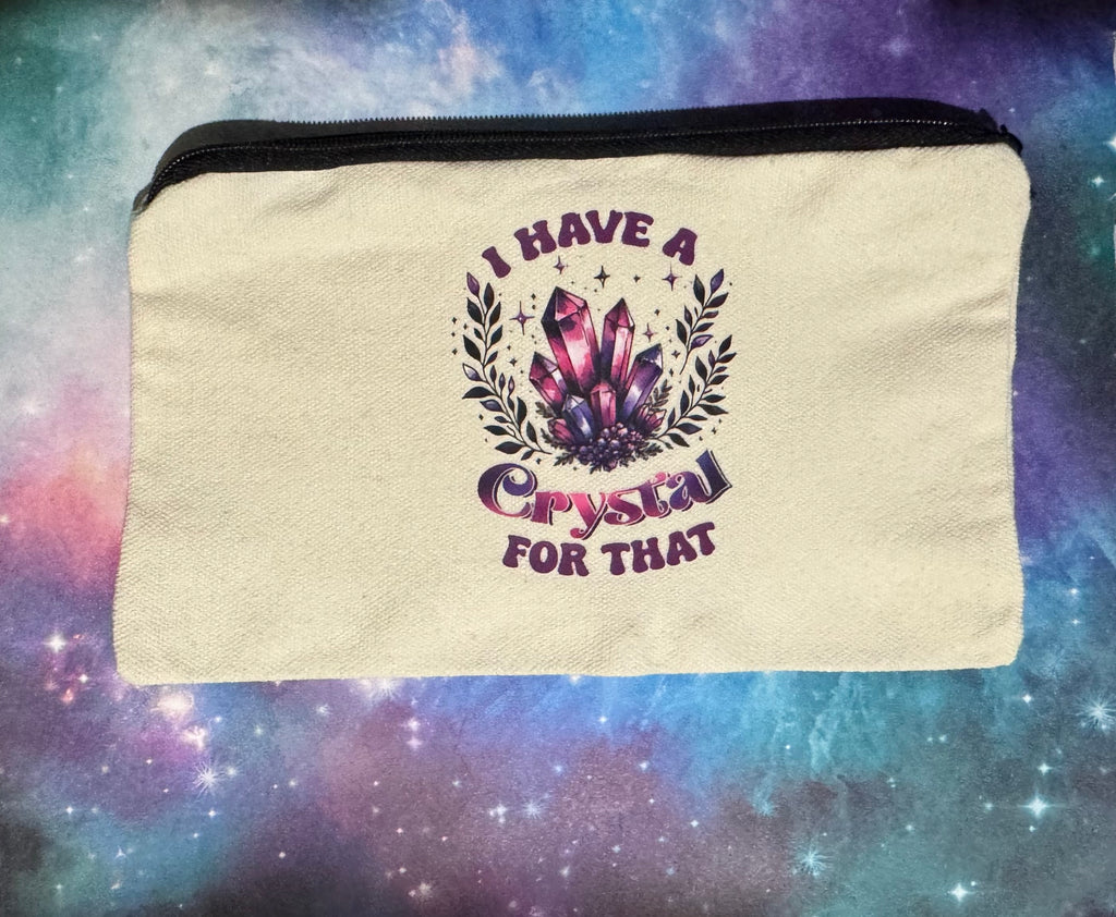 Canvas Zippered Pouch _ Khaki