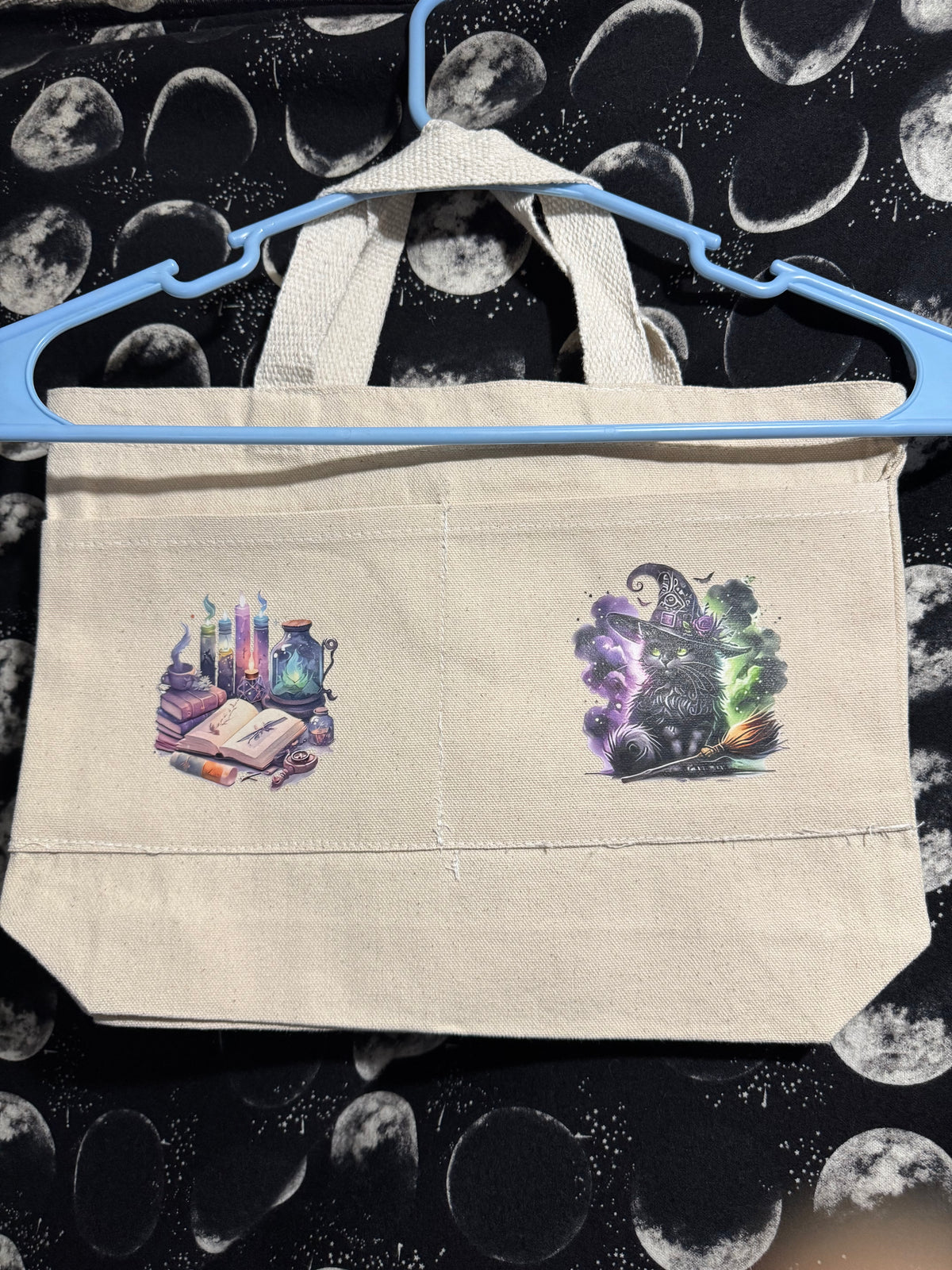Double Sided 2 Pocket Canvas Bag with Sublimation Decal