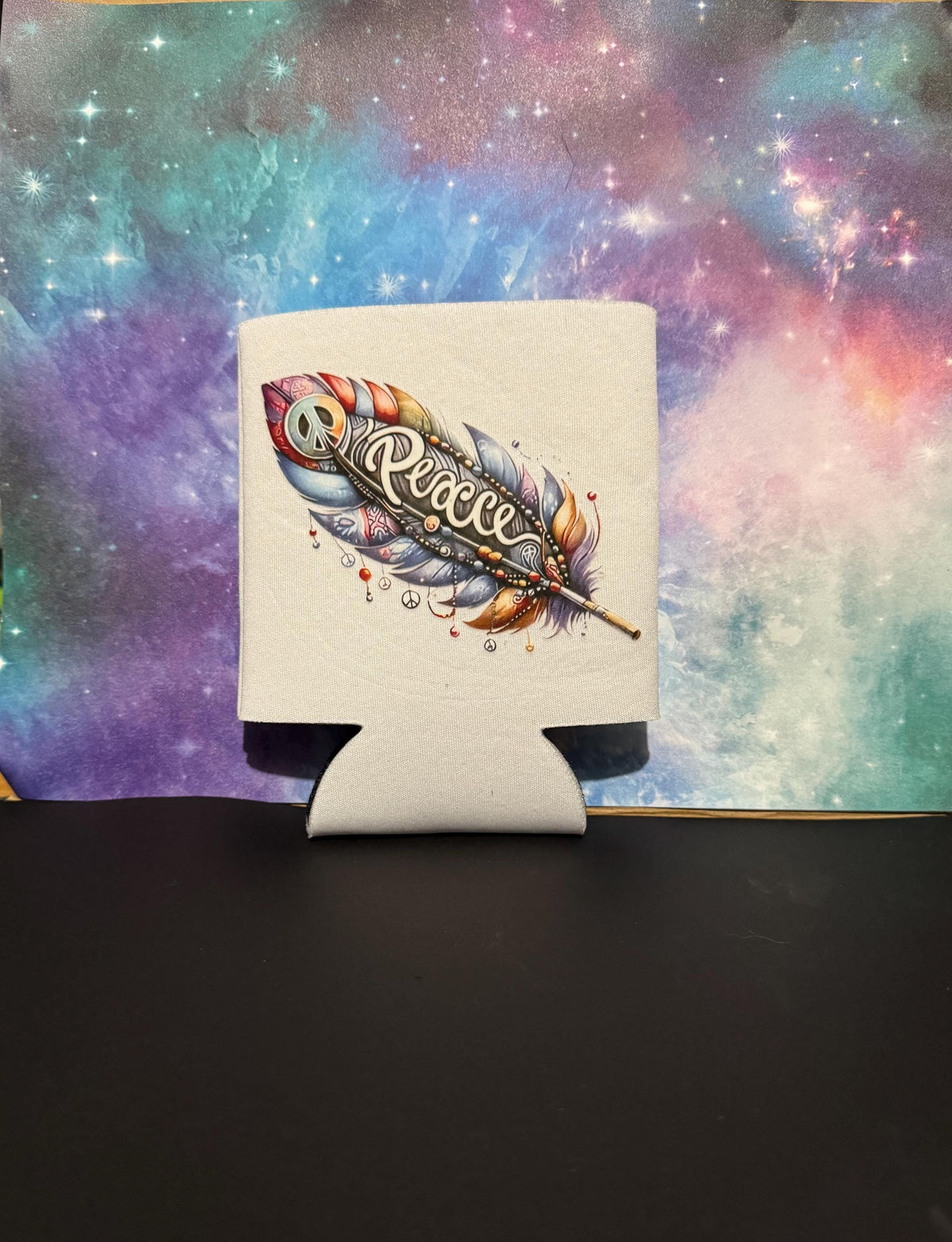 Koozie - White with Heat Transfer Design